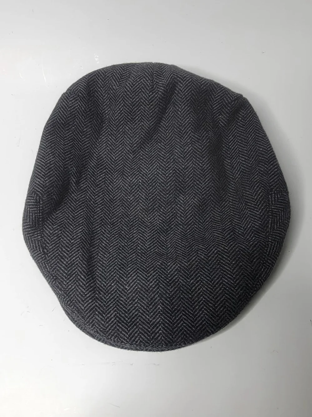 VOBOOM  Men's Herringbone Flat IVY newsboy Hat Gray Size 7 1/2 -61cm
